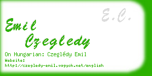 emil czegledy business card