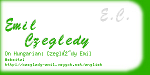 emil czegledy business card